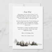 サンタからベビーモノクロ冬への手紙 シーズンカード (正面)