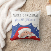 サンタからメリークリスマス＆良いお年を！ クッション (ブランケット)