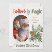 サンタから信じ魔法丸いLozenge写真 シーズンカード (正面)