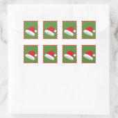 サンタから切手を切る 長方形シール (バッグ)