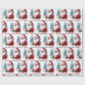 サンタから北極で子どもの名前を付け転がる ラッピングペーパー (フラット)