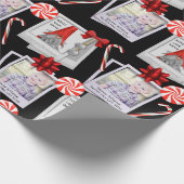 サンタから四角い写真の贈り物を追加 ラッピングペーパー (角)