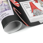 サンタから四角い写真の贈り物を追加 ラッピングペーパー (ロールコーナー)