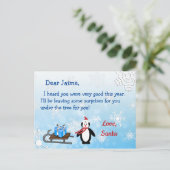 サンタから子どもへのクリスマスポストカード シーズンポストカード (スタンド正面)