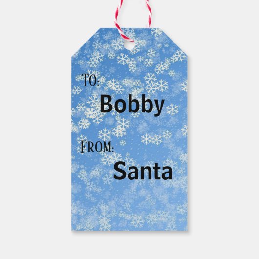 サンタから子供の名前10クリスマスホリデー ギフトタグ (裏面)