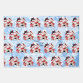 サンタから小さな女の子の名前かわいいクリスマス ラッピングペーパーシート (正面2)