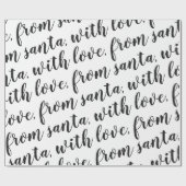 サンタから愛の黒で ラッピングペーパー (フラット)