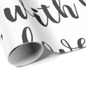 サンタから愛の黒で ラッピングペーパー (ロールコーナー)