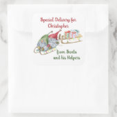 サンタから特別デリバリー&格言ヘルパー スクエアシール (バッグ)