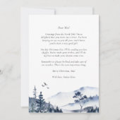 サンタから赤ちゃんブルーのクリスマスウィンターへの手紙 シーズンカード (正面)