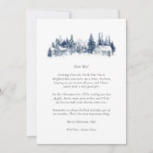 サンタから赤ちゃんブルーのクリスマスウィンターへの手紙 シーズンカード (正面)