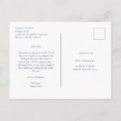 サンタから赤ちゃんブルーのクリスマスウィンターへの手紙 ポストカード (裏面)