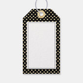 サンタから |クラッシーエレガントブラック&金ゴールドクリスマス ギフトタグ (裏面)