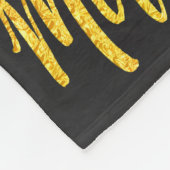 サンタかわいいトナカイフェイク金ゴールドオングレー フリースブランケット (角)