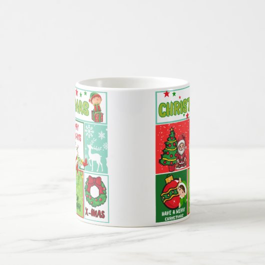 サンタかわいいメリークリスマスコーヒーマグ コーヒーマグカップ (中央)