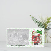 サンタかわいい動物のメリークリスマス シーズンカード (スタンド正面)