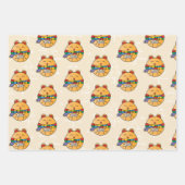 サンタかわいい猫ハムスターおもしろいラッピング紙から ラッピングペーパーシート (正面)
