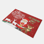 サンタかわいらしとデールのスクリプト文字ファミリー名red ドアマット (アングル)