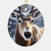 サンタかわいらしスはトナカイ セラミックオーナメント (左)