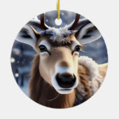 サンタかわいらしスはトナカイ セラミックオーナメント (裏面)