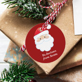 サンタかわいキッズレッドパーソナライズされた・クリスマスから フェイバータグ