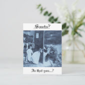 サンタか。  それはありますか。 ヴィンテージのビクトリア時代の人のクリスマス シーズンポストカード (スタンド正面)