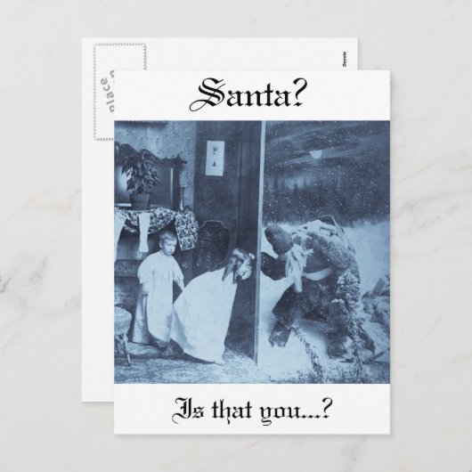 サンタか。  それはありますか。 ヴィンテージのビクトリア時代の人のクリスマス シーズンポストカード (正面/裏面)