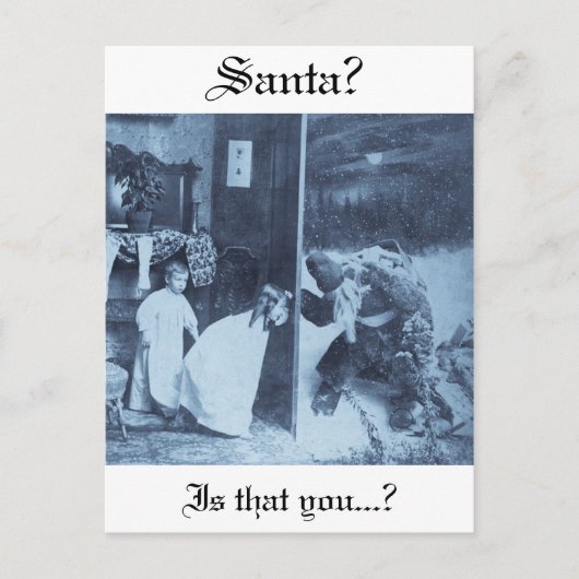 サンタか。  それはありますか。 ヴィンテージのビクトリア時代の人のクリスマス シーズンポストカード (正面)