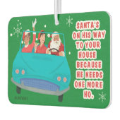 サンタがあなたの家に向かう途中 – クリスマスおもしろい カーエアーフレッシュナー (左)