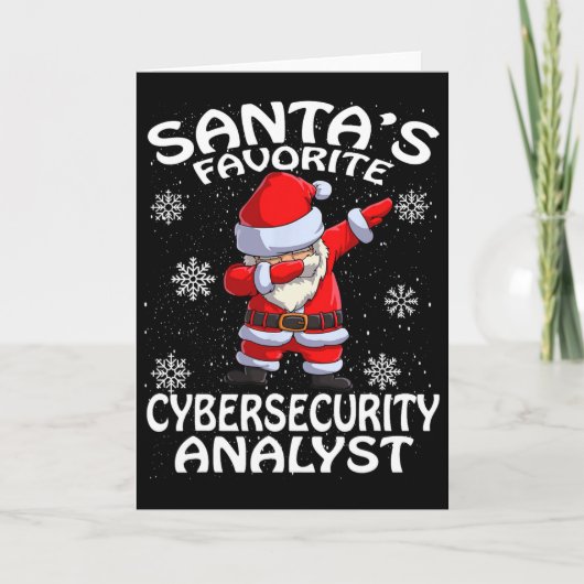 サンタがお気に入りのサイバーセキュリティ・アナリストのクリスマス カード (正面)