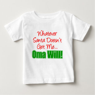 サンタがくれないものはオーマがくれる ベビーTシャツ
