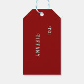 サンタがそりのグリーティングカードに ギフトタグ (裏面)