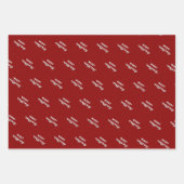 サンタがそりのグリーティングカードに ラッピングペーパーシート (正面2)