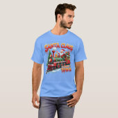 サンタがやってくる クリスマスの雨 面白い Tシャツ (正面フル)