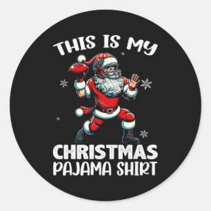 サンタがアメリカンフットボールをプレー中です、これは私のクリスマスの贈り物 ラウンドシール