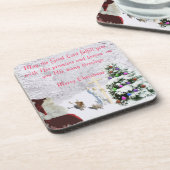 サンタがイエスに出会う コースター (左側)