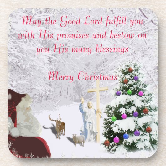 サンタがイエスに出会う コースター (正面)