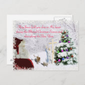 サンタがイエスに出会う シーズンポストカード (正面/裏面)