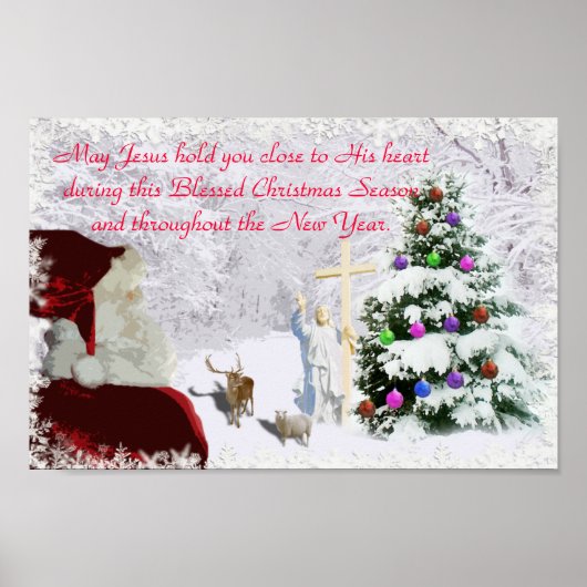 サンタがイエスに出会う ポスター (正面)