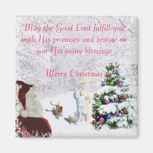 サンタがイエスに出会う マグネット (正面)