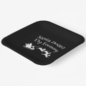 サンタがエコノミークリスマスプレゼントを飛おもしろいばさない ペーパープレート (傾斜あり)