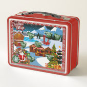 サンタがクッキーに捕まる! メタルランチボックス (裏面)