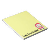 サンタがクッキーを好むメモ帳 ノートパッド (アングル)