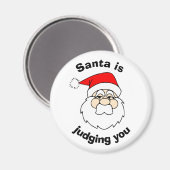 サンタがクリスマスをおもしろい裁く マグネット (正面/裏面)