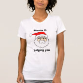 サンタがクリスマスをおもしろい裁く Tシャツ (正面)