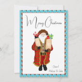 サンタがクリスマスを彩る特別な贈り物 シーズンカード (正面)