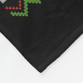 サンタがクリスマスを見ているカウボーイズに優しい フリースブランケット (角)