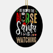 サンタがクリスマスを見ているナースに優しい セラミックオーナメント (右)