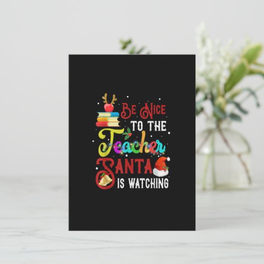 サンタがクリスマスを見ている先生に優しい 招待状 (スタンド正面)