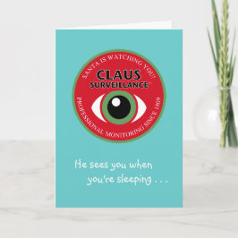 サンタがクリスマスを見ている シーズンカード